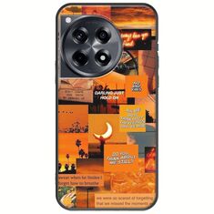 Aesthetic Orange OnePlus 12 5G Black TPU (Μαύρη Σιλικόνη)