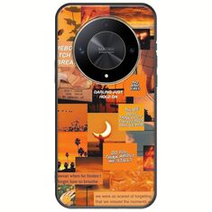 Aesthetic Orange Honor Magic 6 Lite 5G Black TPU (Μαύρη Σιλικόνη)