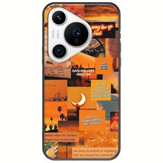 Aesthetic Orange Huawei Pura 70 Pro Black TPU (Μαύρη Σιλικόνη)