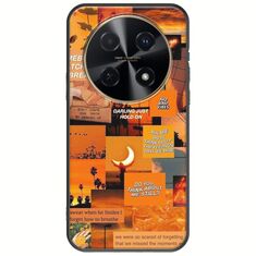 Aesthetic Orange Huawei Nova 12i Black TPU (Μαύρη Σιλικόνη)