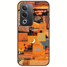 Aesthetic Orange Oppo A80 5G Black TPU (Μαύρη Σιλικόνη)