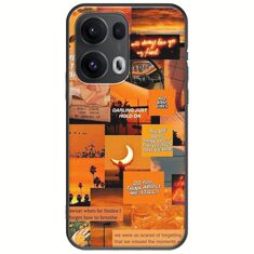 Aesthetic Orange Oppo Reno 13 Pro 5G Black TPU (Μαύρη Σιλικόνη)