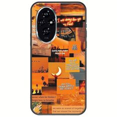 Aesthetic Orange Honor 200 5G Black TPU (Μαύρη Σιλικόνη)