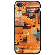 Aesthetic Orange iPhone 7 Groove TPU (Tempered Glass και TPU)