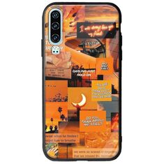 Aesthetic Orange Huawei P30 Groove TPU (Tempered Glass και TPU)