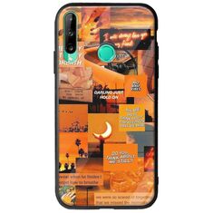 Aesthetic Orange Huawei P40 Lite E Groove TPU (Tempered Glass και TPU)