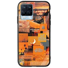 Aesthetic Orange Realme 8 / 8 Pro Groove TPU (Tempered Glass και TPU)