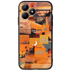 Aesthetic Orange Realme C51 Groove TPU (Tempered Glass και TPU)