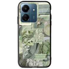 Aesthetic Green Xiaomi Poco C65 Groove TPU (Tempered Glass και TPU)