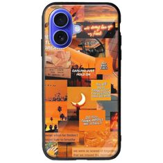Aesthetic Orange iPhone 16 Groove TPU (Tempered Glass και TPU)