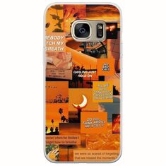 Aesthetic Orange Samsung Galaxy S7 Edge Flexible TPU (Διάφανη Σιλικόνη)