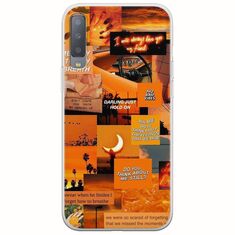 Aesthetic Orange Samsung Galaxy A7 2018 Flexible TPU (Διάφανη Σιλικόνη)