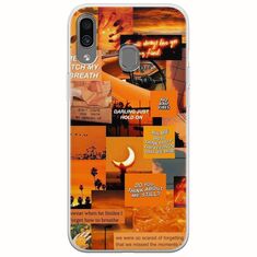 Aesthetic Orange Samsung Galaxy A40 Flexible TPU (Διάφανη Σιλικόνη)