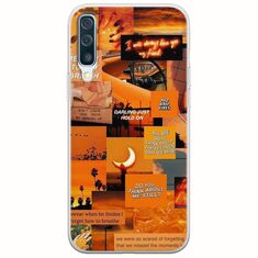 Aesthetic Orange Samsung Galaxy A50 Flexible TPU (Διάφανη Σιλικόνη)