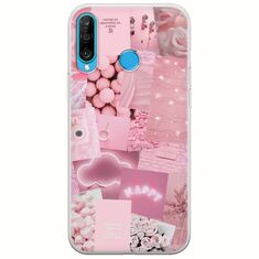 Aesthetic Pink Huawei P30 Lite Flexible TPU (Διάφανη Σιλικόνη)