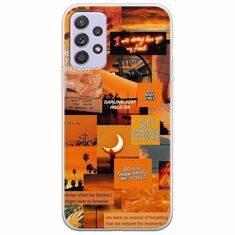 Aesthetic Orange Samsung Galaxy A52 (4G/5G) A52s Flexible TPU (Διάφανη Σιλικόνη)