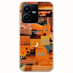 Aesthetic Orange Vivo Y22s Flexible TPU (Διάφανη Σιλικόνη)