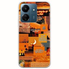 Aesthetic Orange Xiaomi Redmi 13C Flexible TPU (Διάφανη Σιλικόνη)
