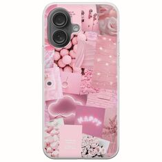 Aesthetic Pink iPhone 16 Plus Flexible TPU (Διάφανη Σιλικόνη)