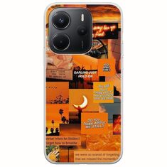 Aesthetic Orange Xiaomi Redmi Note 14 4G Flexible TPU (Διάφανη Σιλικόνη)