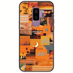 Aesthetic Orange Samsung Galaxy S9 Plus Black TPU (Μαύρη Σιλικόνη)
