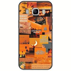 Aesthetic Orange Samsung Galaxy J5(2016) Black TPU (Μαύρη Σιλικόνη)