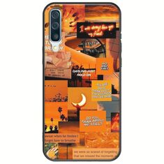 Aesthetic Orange Samsung Galaxy A50 Black TPU (Μαύρη Σιλικόνη)