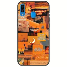 Aesthetic Orange Samsung Galaxy A20e Black TPU (Μαύρη Σιλικόνη)