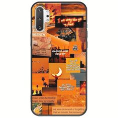 Aesthetic Orange Samsung Galaxy Note 10 Plus Black TPU (Μαύρη Σιλικόνη)