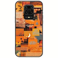 Aesthetic Orange Xiaomi Redmi Note 9S / 9 Pro / 9 Pro Max Black TPU (Μαύρη Σιλικόνη)