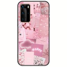 Aesthetic Pink Huawei P40 Pro Black TPU (Μαύρη Σιλικόνη)