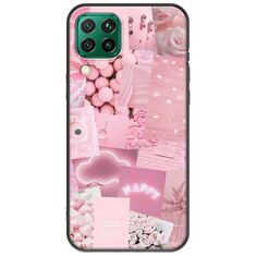 Aesthetic Pink Huawei P40 Lite Black TPU (Μαύρη Σιλικόνη)