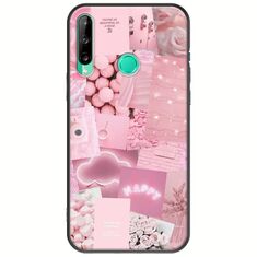 Aesthetic Pink Huawei P40 Lite E Black TPU (Μαύρη Σιλικόνη)