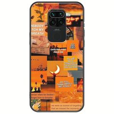 Aesthetic Orange Xiaomi Redmi Note 9 Black TPU (Μαύρη Σιλικόνη)