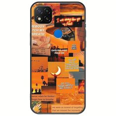 Aesthetic Orange Xiaomi Redmi 9C Black TPU (Μαύρη Σιλικόνη)