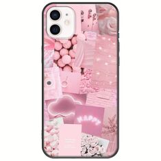 Aesthetic Pink iPhone 12 Black TPU (Μαύρη Σιλικόνη)