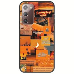 Aesthetic Orange Samsung Galaxy Note 20 Black TPU (Μαύρη Σιλικόνη)
