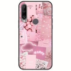 Aesthetic Pink Huawei Y6p Black TPU (Μαύρη Σιλικόνη)