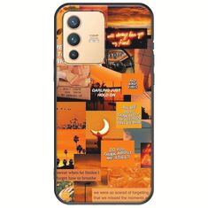 Aesthetic Orange Vivo V23 5G Black TPU (Μαύρη Σιλικόνη)
