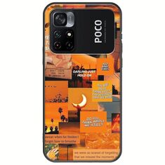 Aesthetic Orange Xiaomi Poco M4 Pro 4G Black TPU (Μαύρη Σιλικόνη)