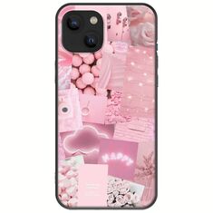 Aesthetic Pink iPhone 14 Plus Black TPU (Μαύρη Σιλικόνη)