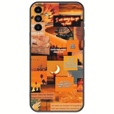 Aesthetic Orange Samsung Galaxy A04s Black TPU (Μαύρη Σιλικόνη)