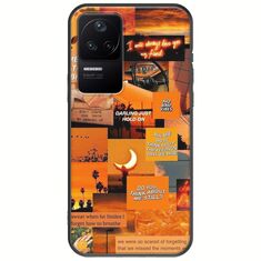 Aesthetic Orange Xiaomi Poco F4 5G Black TPU (Μαύρη Σιλικόνη)