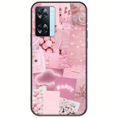 Aesthetic Pink Oppo A77 5G Black TPU (Μαύρη Σιλικόνη)
