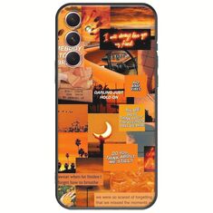 Aesthetic Orange Samsung Galaxy A14 5G Black TPU (Μαύρη Σιλικόνη)