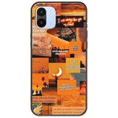 Aesthetic Orange Xiaomi Redmi A2 Black TPU (Μαύρη Σιλικόνη)