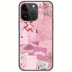 Aesthetic Pink iPhone 15 Pro Max Black TPU (Μαύρη Σιλικόνη)