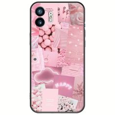 Aesthetic Pink Nothing Phone (2) Black TPU (Μαύρη Σιλικόνη)
