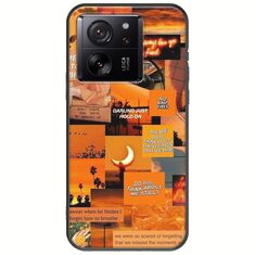 Aesthetic Orange Xiaomi 13T 5G Black TPU (Μαύρη Σιλικόνη)