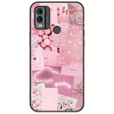 Aesthetic Pink Nokia C22 Black TPU (Μαύρη Σιλικόνη)